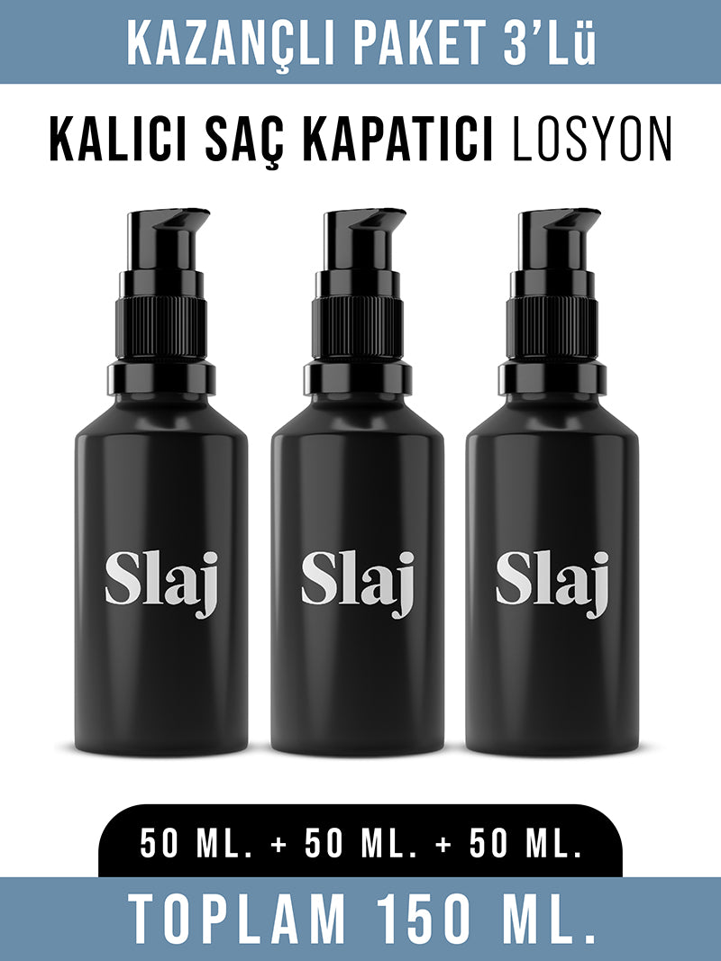 Slaj Kalıcı Saç Kapatıcı Losyon 50ml x 3 Şişe 150 ml (Avantajlı Paket)