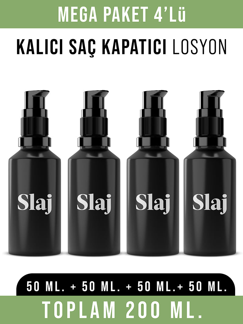 Slaj Kalıcı Saç Kapatıcı Losyon 50ml x 4 Şişe 200 ml (Avantajlı Paket)
